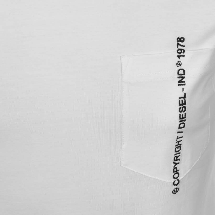Alternative Image for ProductDiesel T Rubin Pocket Short Sleeved T Shirt White3